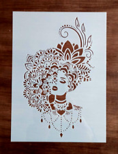 A4 GIRL WOMAN FACE STENCIL 300mm x 210mm