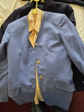 Servisair Airline Aviation Uniform blazer jacket blue check size 12