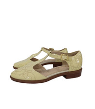 Clarks Mary Jane Patent Leather T Bar Shoes UK 6 Flat Low Heel Somerset