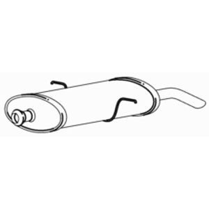 Quality rear exhaust silencer - rear,