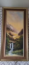 Pair of Large Framed Landscape Paintings by Cornish Artist Michael Kerris