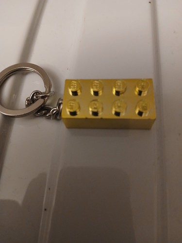 Lego gold brick keyring - lego,