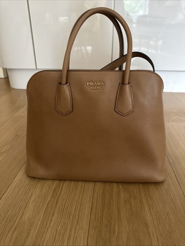 Prada saffiano handbag - saffiano, caramel