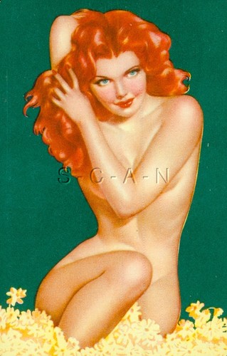 Vintage nude playing card - nude,