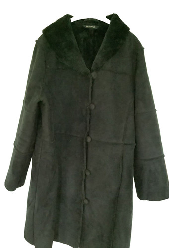 Essence black faux sheepskin - black,