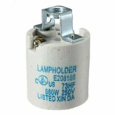 Edison Screw E27 Ceramic Socket Bulb Holder Fixing Bracket for Farm Heat Lamps