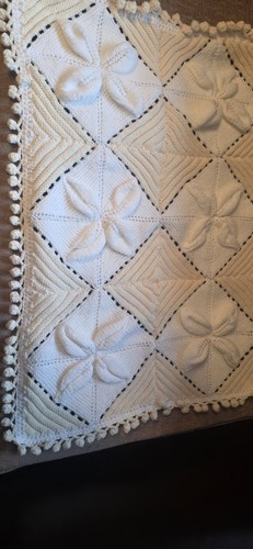 Hand knitted baby blanket - blanket, in