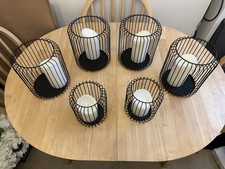 4 X Large Contemporary Candle Holders, 2 X Small Candle Holders