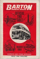 BARTON BUS TIMETABLE BOOK MAR