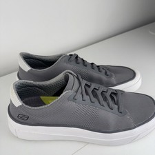 Mens Skechers uk 8.5 On Goga Mat Arch Classic Fit Casual grey Trainers l@@k!!