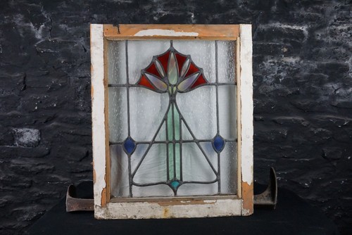 Antique stained glass window - antique,