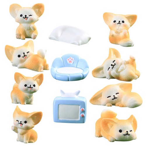 Resin mini fox - fox, figurine