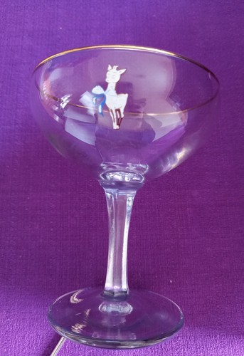 Vintage babycham glass with - babycham,