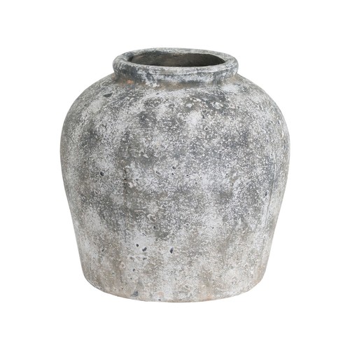 Huge 30cm aged ceramic vase - aged,
