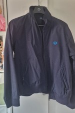 Fred Perry Men's Bomber Harrington Jacket, Navy, Size: L Excellent Condition
