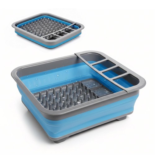 Collapsible dish drainer rack - collapsible,