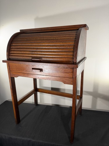 Antique oak roll top desk - oak,