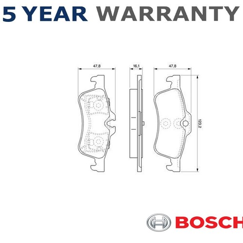 Bosch rear brake pads set - bosch,