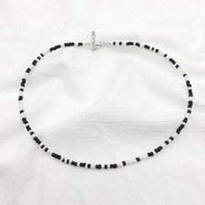 Black White Beaded Necklace