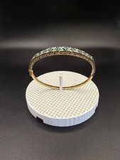 Gold Emerald & Diamond Bangle