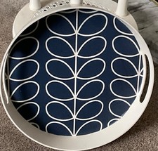 ORLA KIELY OILCLOTH FABRIC COVERED GALLERY TRAY