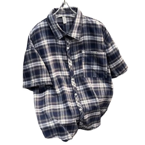 Men plaid short - plaid, sleeve