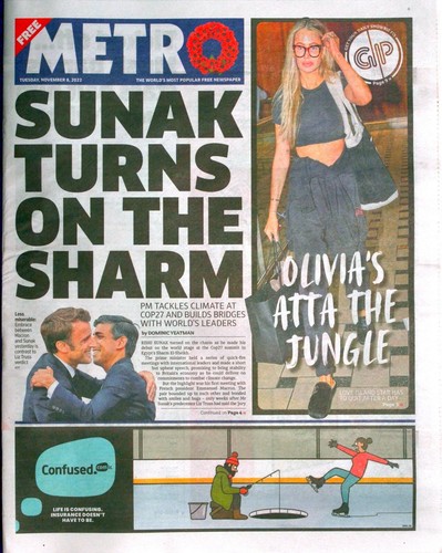 Metro newspaper november - ,