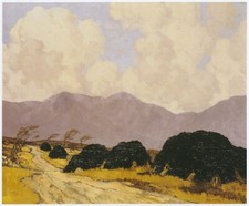 Road to Coomasaharn, Glenbeigh Horseshoe Paul Henry print in 10 x 12 inch mount