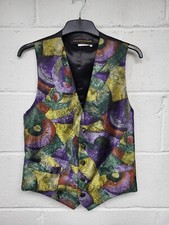 Lloyd Attree & Smith Waistcoat. Multicoloured Front, Black.Size Medium.PW2005158