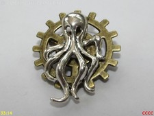 steampunk brooch badge pin