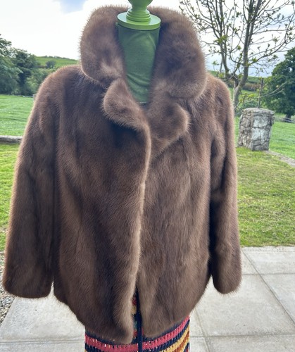 Vintage soft brown real - brown, mink