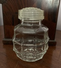 Vintage 1930'S/ 40's Jacobean Glass Large Salt /Pepper Cellar  / Shaker 4” High 