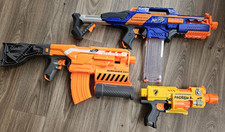 Nerf guns bundle/ job lot - Three guns inc. Rapidstrike, Demolisher + Bullets