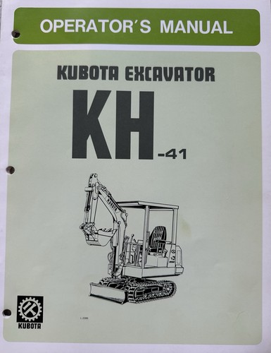 Kubota kh41 excavator - kubota,
