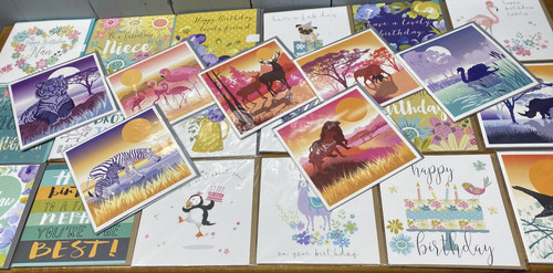 Job lot greetings cards - job,