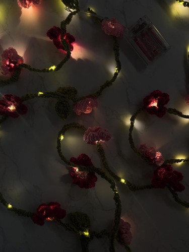 Crochet flower fairy - flower, lights