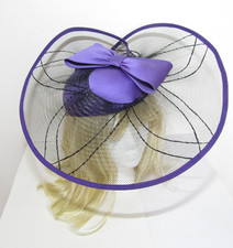 VINTAGE GENEVIEVE LOUIS NIGEL RAYMENT PURPLE HAT LADIES FORMAL WEDDING RACES