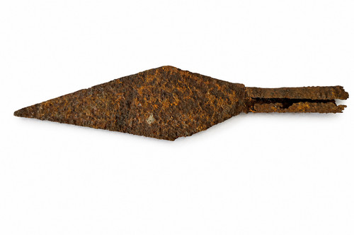 Anglo saxon iron spearhead - iron,