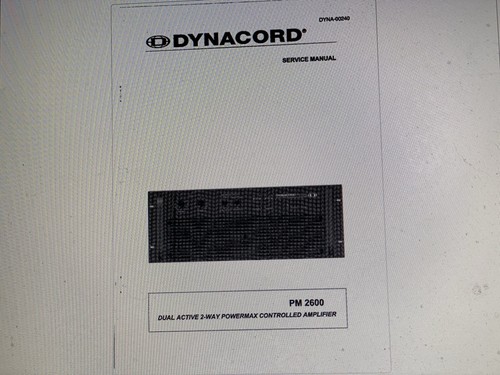 Dynacord powermate 1000 - powermate,