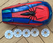 Spiderman web blaster / shooter gun with round bullets great condition