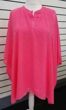 EX YOURS LADIES CORAL LAYERED CHIFFON CAPE TOP NEW (REF 708)