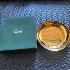 JAGUAR Rare Small Metal Ashtray & Case Green Interior Used