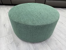 DFS THE FREEDOM ROUND FABRIC FOOTSTOOL IN GREEN