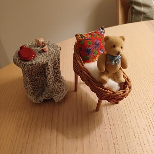 Dolls house miniature wicker - dolls,