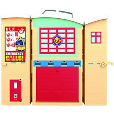 Fireman Sam Fire Rescue Centre With Working Zip Wire and Carry Handle