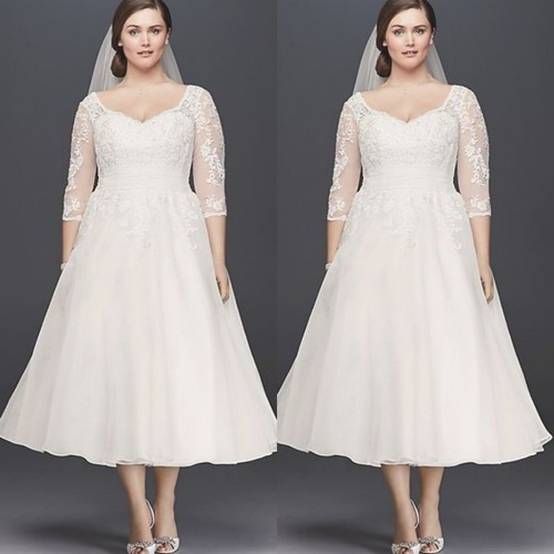 Tea length wedding dresses - length,