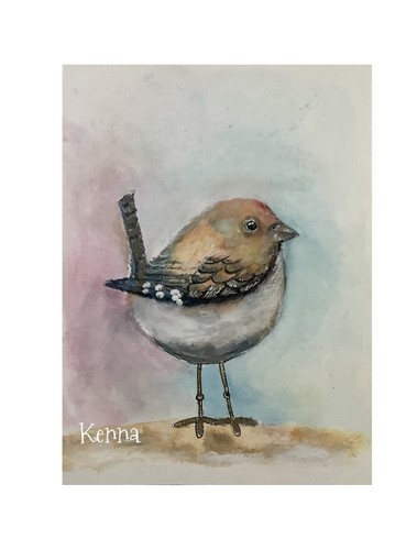 Gouache painting kenna - kenna, wren