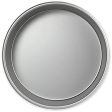 PME Anodized Aluminum Round Cake Pan 12 x 2 Inches, Silver