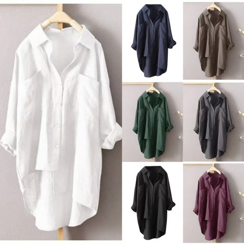 Plus size women cotton linen - plus,