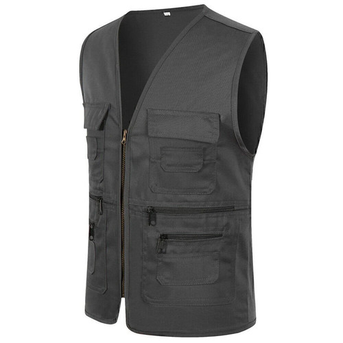 Mens multi pocket utility vest - utility,